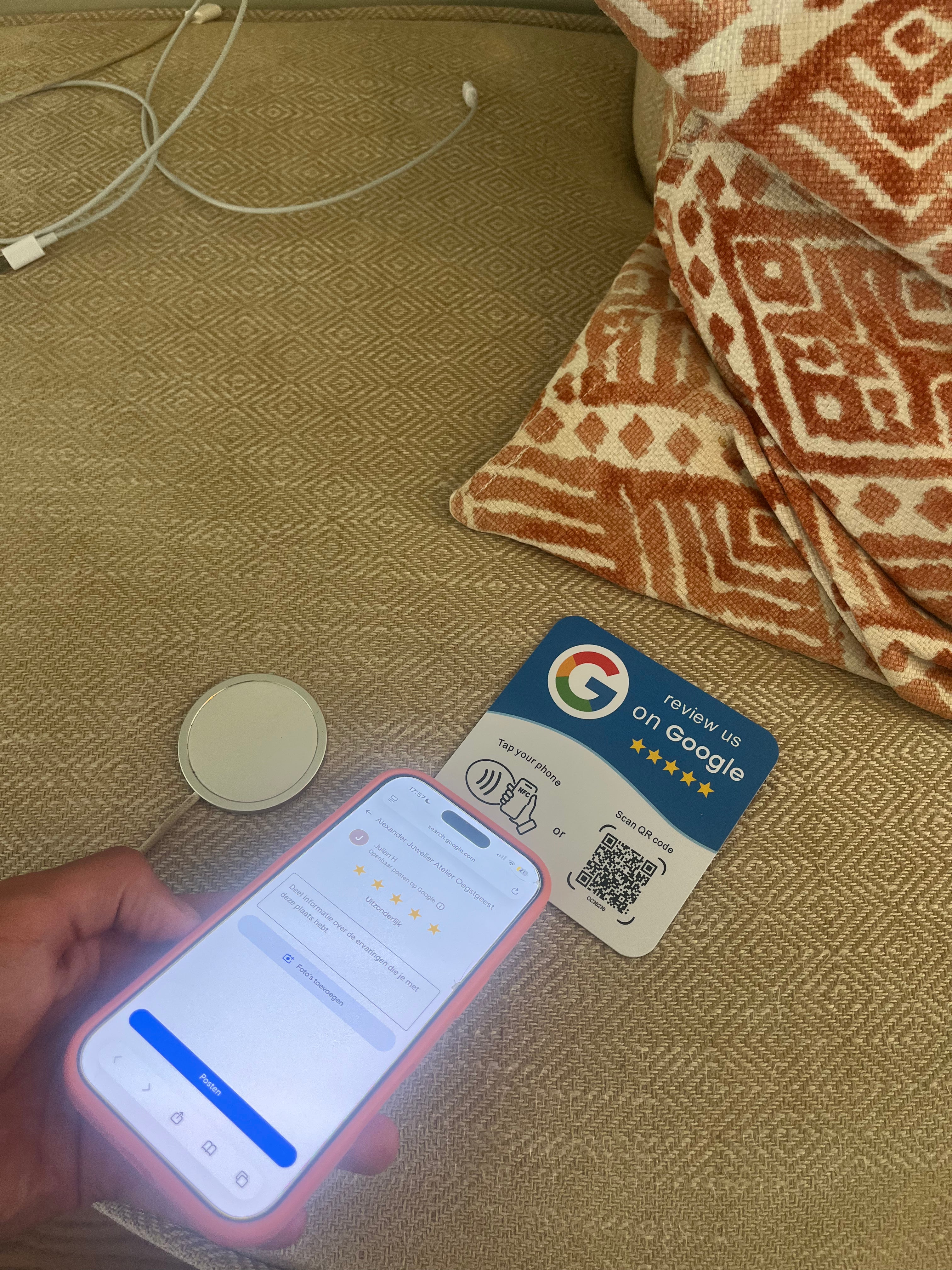 TapScale Wit — Google Review Kaart