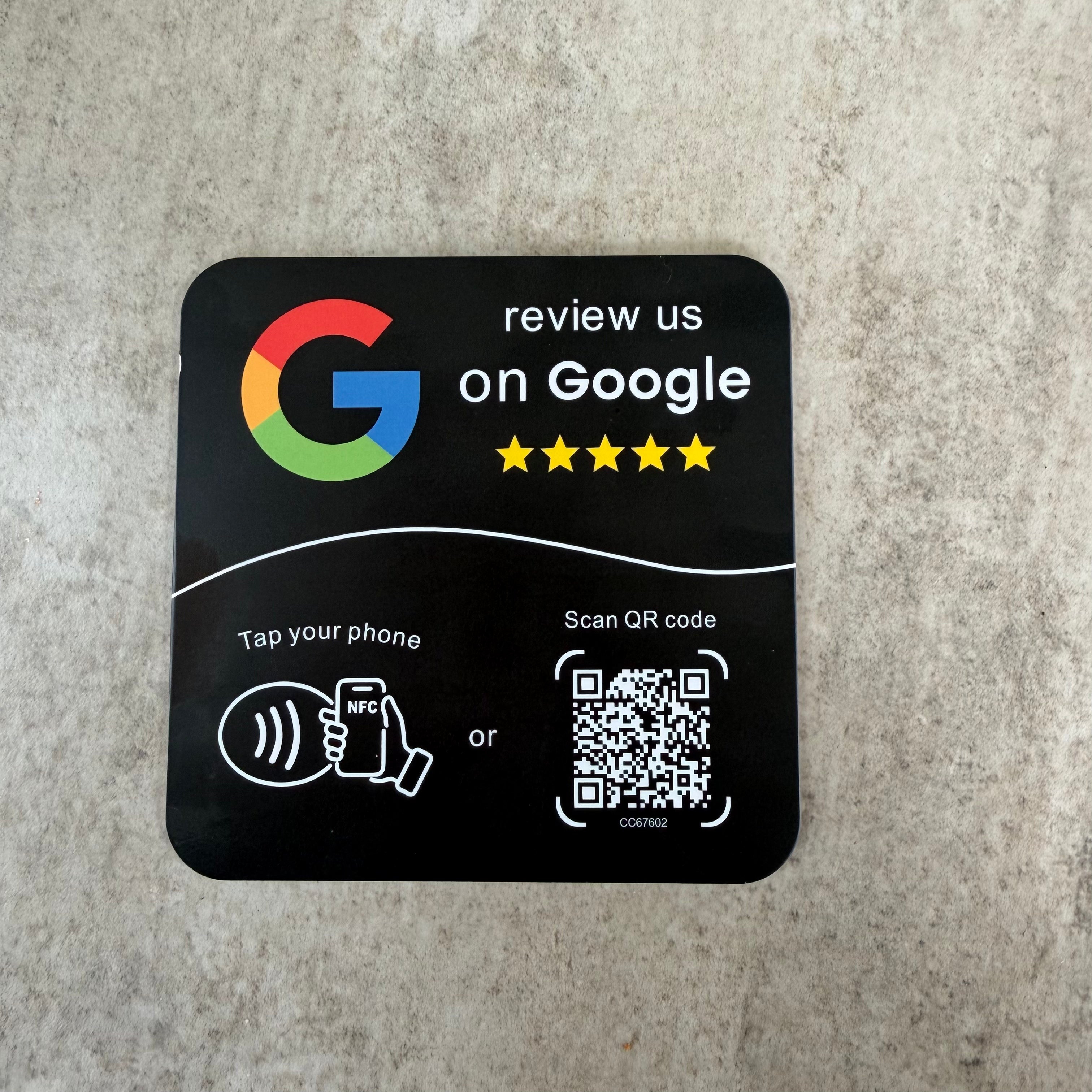 TapScale Black — Google Review Kaart