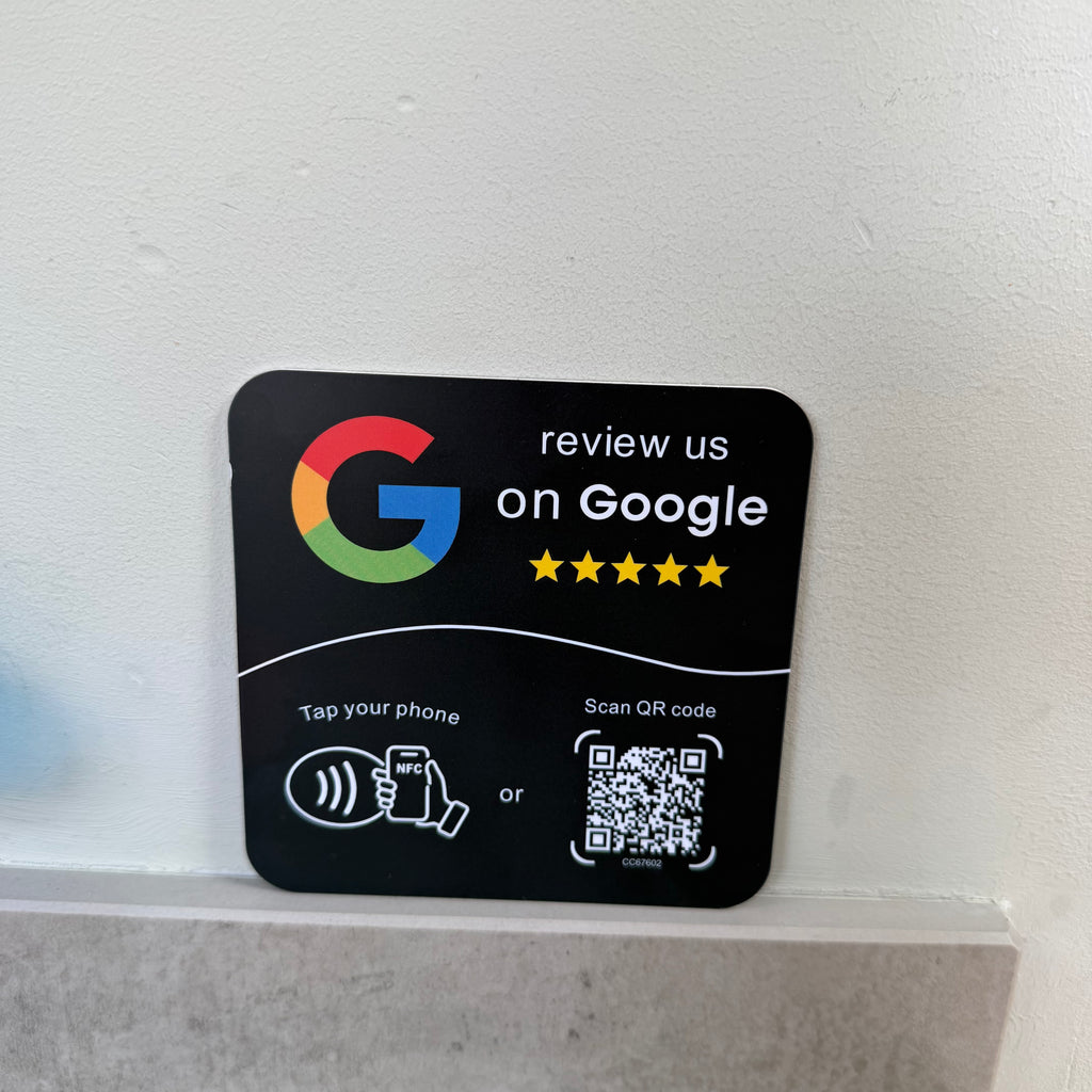 TapScale Black — Google Review Kaart
