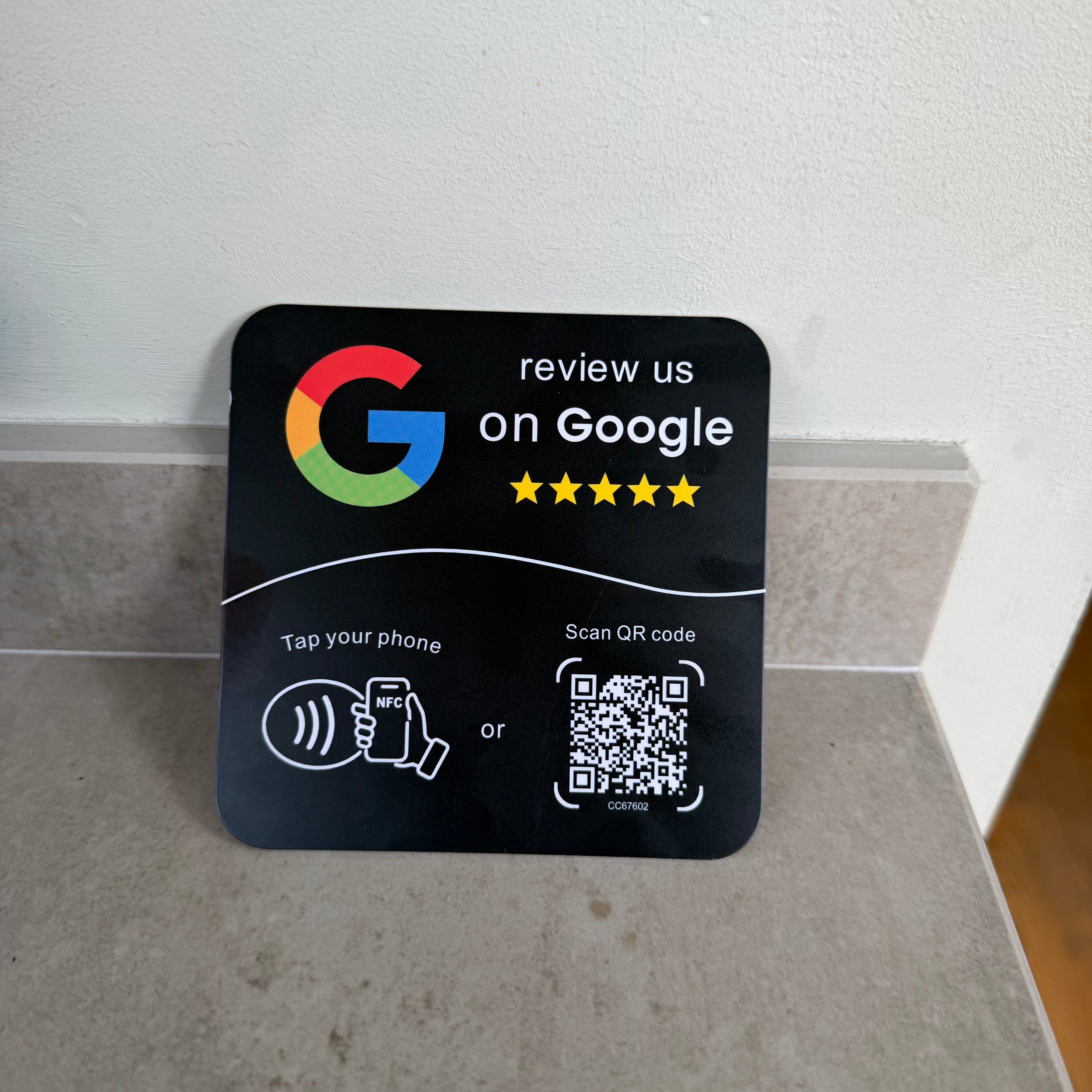 TapScale Black — Google Review Kaart